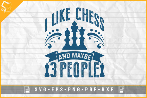 Chess Lover Design: I Like Chess and 3 People