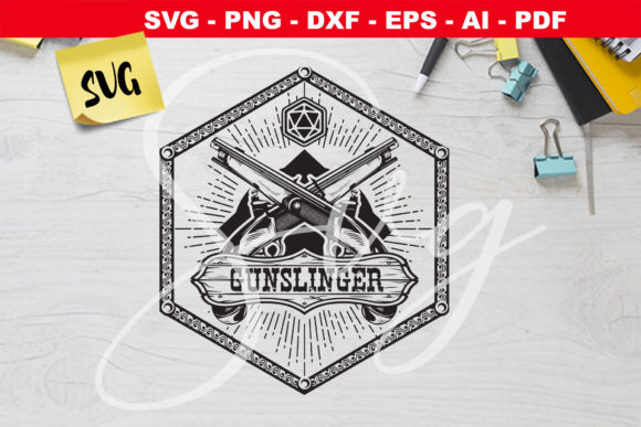 Enhance Your Gaming Experience with RPG Gunslinger Svg and Hexagon Dice Box Designs