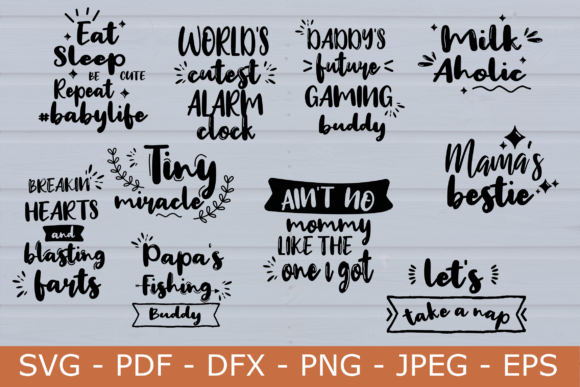 Explore Creative Baby Sayings Craft Bundle 19 Svg