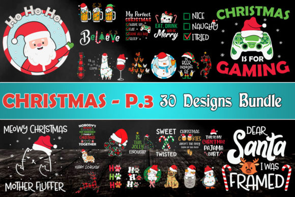 Unwrap the Joy of Christmas 4 Bundle SVG 30 Designs Part 4