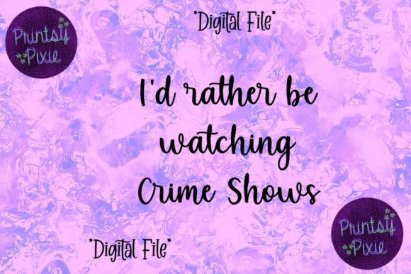 Why I'd Rather Be Watching Crime Shows: A Creative and Practical Exploration